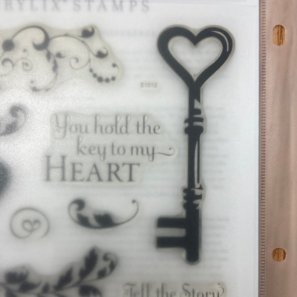 Close to my Heart Acrylic Stamp Set with Key to My Heart/Captured Memories Theme - Picture 5 of 13